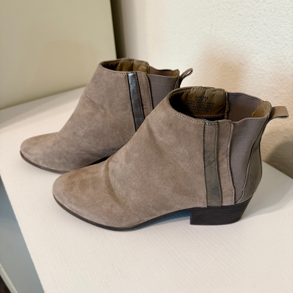 Madden Girl Suede Ankle Boots in Taupe